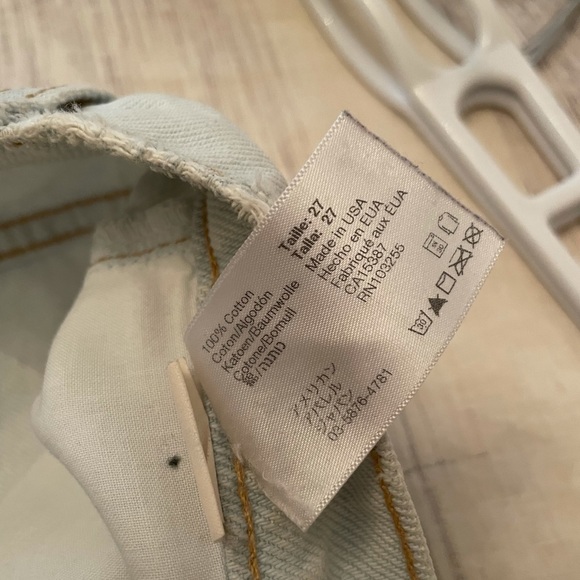 American Apparel light wash high-waist denim shorts - Picture 2 of 3